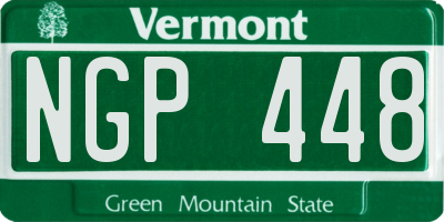 VT license plate NGP448