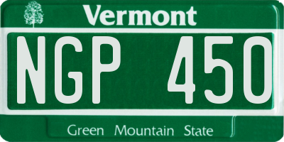 VT license plate NGP450
