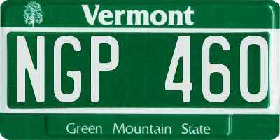 VT license plate NGP460