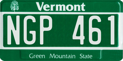 VT license plate NGP461