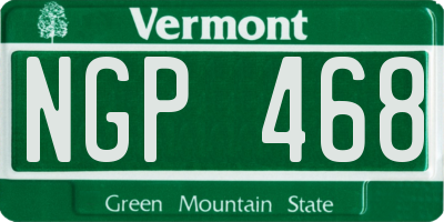 VT license plate NGP468