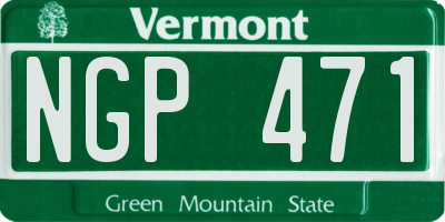VT license plate NGP471
