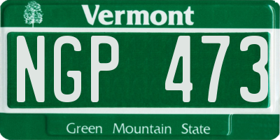 VT license plate NGP473