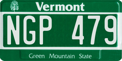 VT license plate NGP479