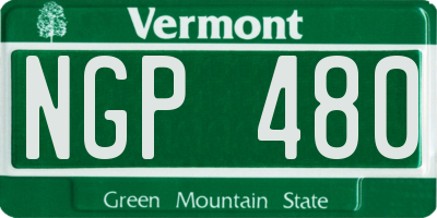 VT license plate NGP480
