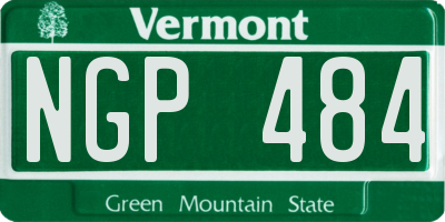 VT license plate NGP484