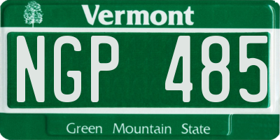 VT license plate NGP485