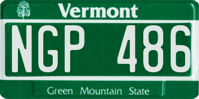 VT license plate NGP486