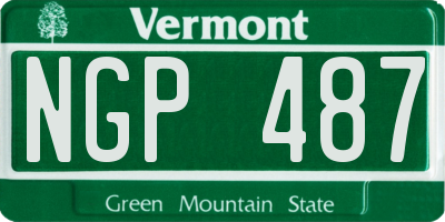 VT license plate NGP487