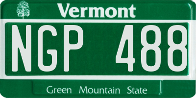 VT license plate NGP488
