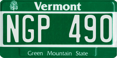 VT license plate NGP490