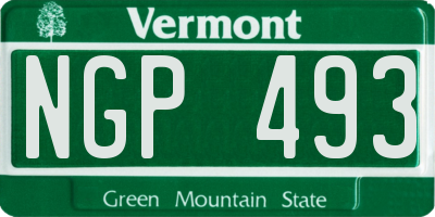 VT license plate NGP493