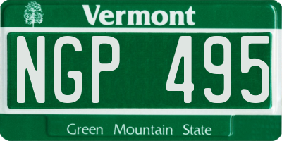 VT license plate NGP495