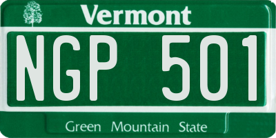 VT license plate NGP501