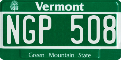 VT license plate NGP508