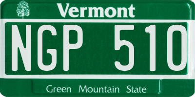 VT license plate NGP510