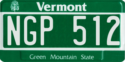 VT license plate NGP512