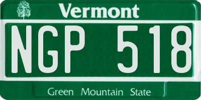 VT license plate NGP518