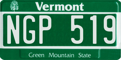 VT license plate NGP519