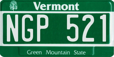 VT license plate NGP521