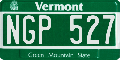 VT license plate NGP527