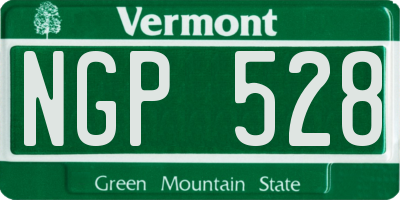 VT license plate NGP528