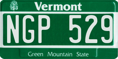 VT license plate NGP529
