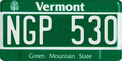 VT license plate NGP530