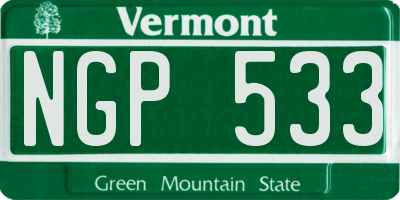 VT license plate NGP533