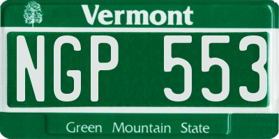 VT license plate NGP553