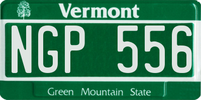 VT license plate NGP556