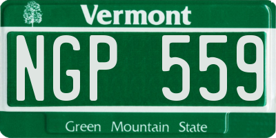 VT license plate NGP559