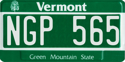 VT license plate NGP565
