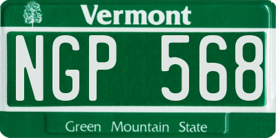VT license plate NGP568