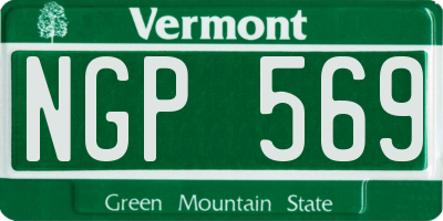 VT license plate NGP569