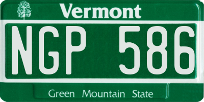VT license plate NGP586