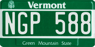 VT license plate NGP588
