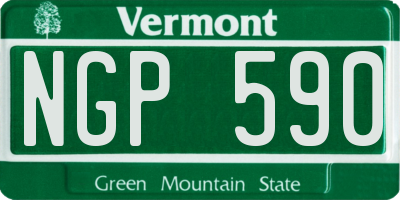 VT license plate NGP590