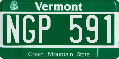 VT license plate NGP591
