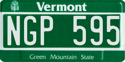 VT license plate NGP595