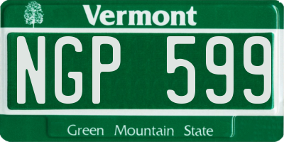 VT license plate NGP599