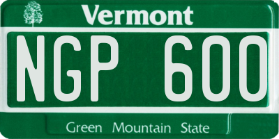 VT license plate NGP600