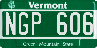 VT license plate NGP606