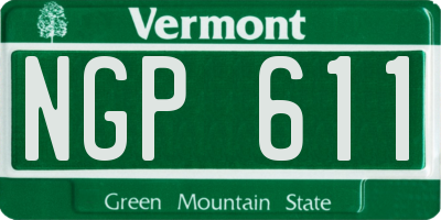 VT license plate NGP611