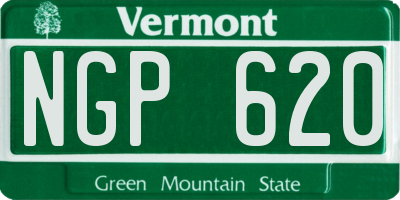 VT license plate NGP620