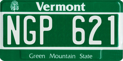VT license plate NGP621