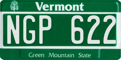 VT license plate NGP622