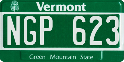 VT license plate NGP623