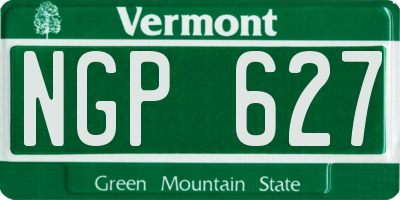VT license plate NGP627