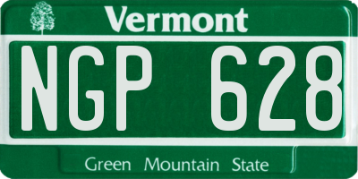 VT license plate NGP628